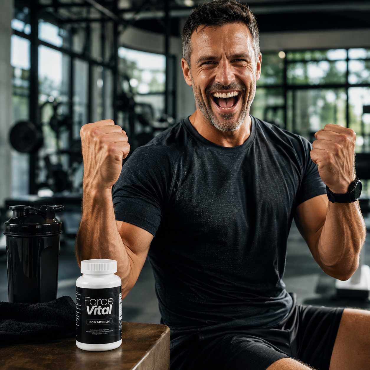Mann nach dem Training mit ForceVital