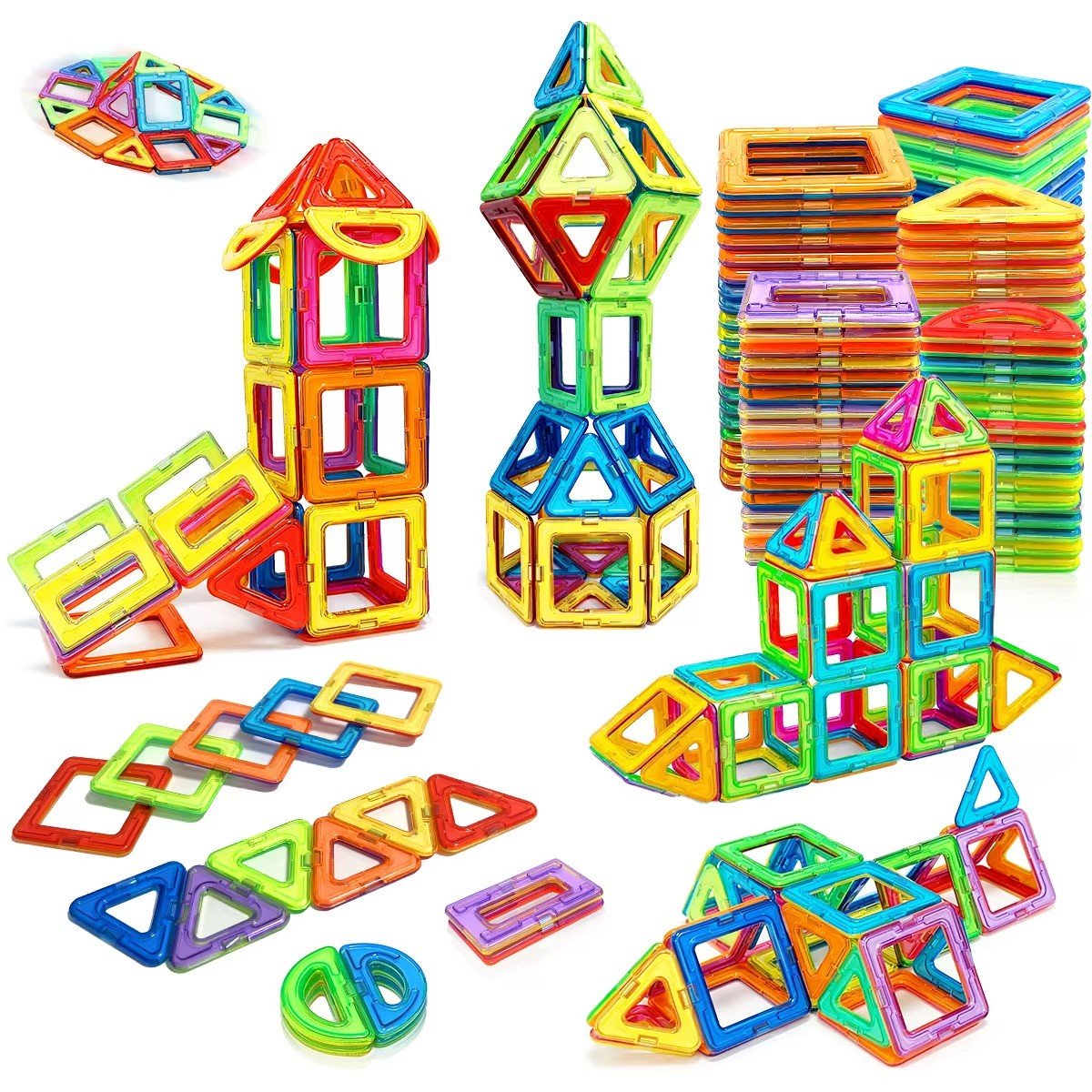 Magnetic Building Blocks colorful creations