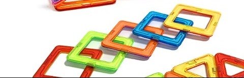 Magnetic Building Blocks linked together